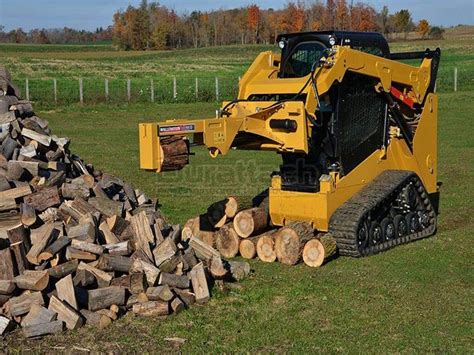 automatic log splitter skid steer|skid steer mounted wood splitter.